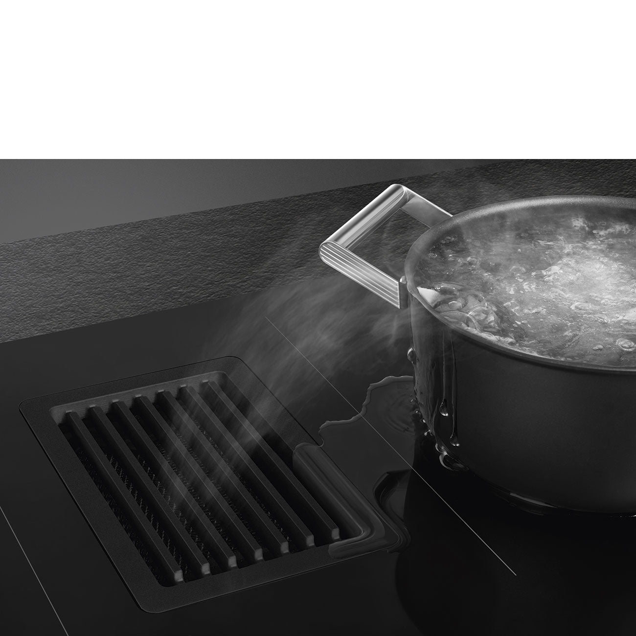 Bếp từ tích hợp hút mùi SMEG HOBD482D
