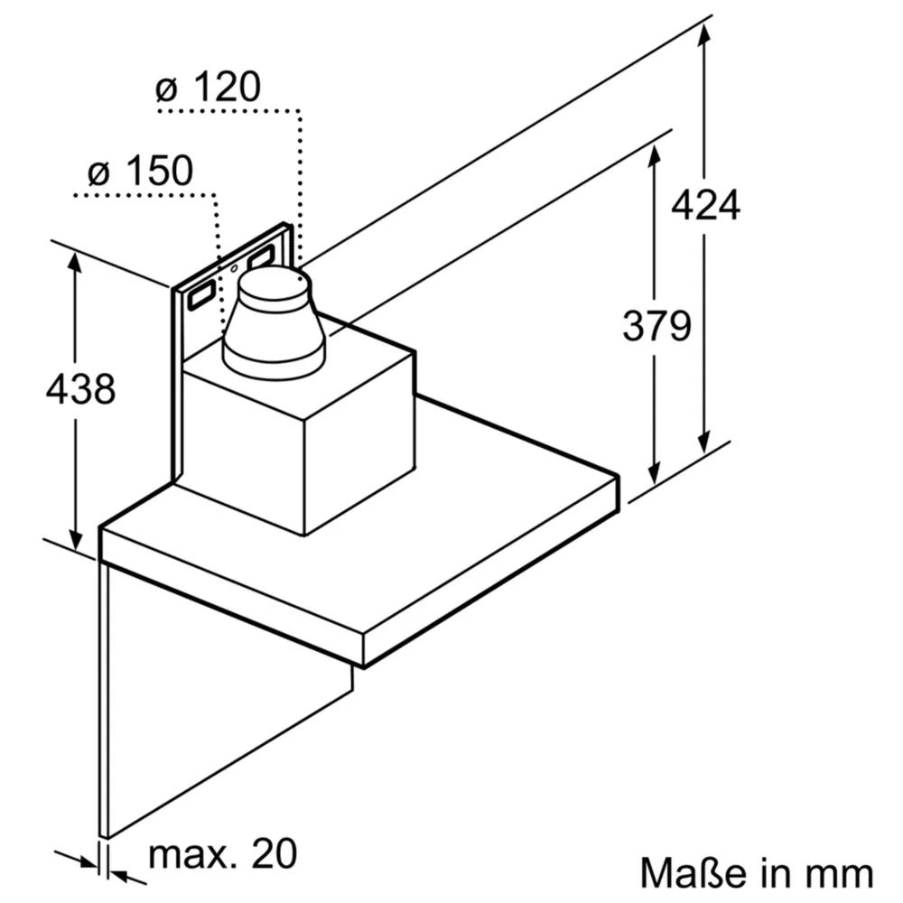 Máy hút mùi treo tường Siemens LC91BUR50 900mm