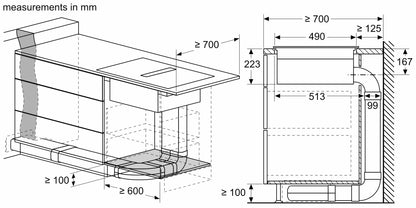Bếp từ kết hợp hút mùi BOSCH PVQ711F15E|Serie 6
