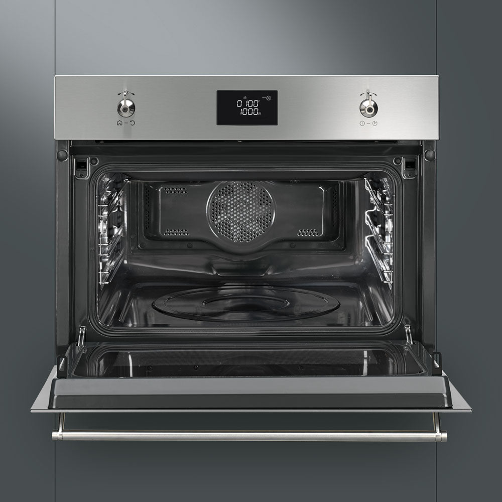 Lò nướng kết hợp vi sóng SMEG SF4390MCX