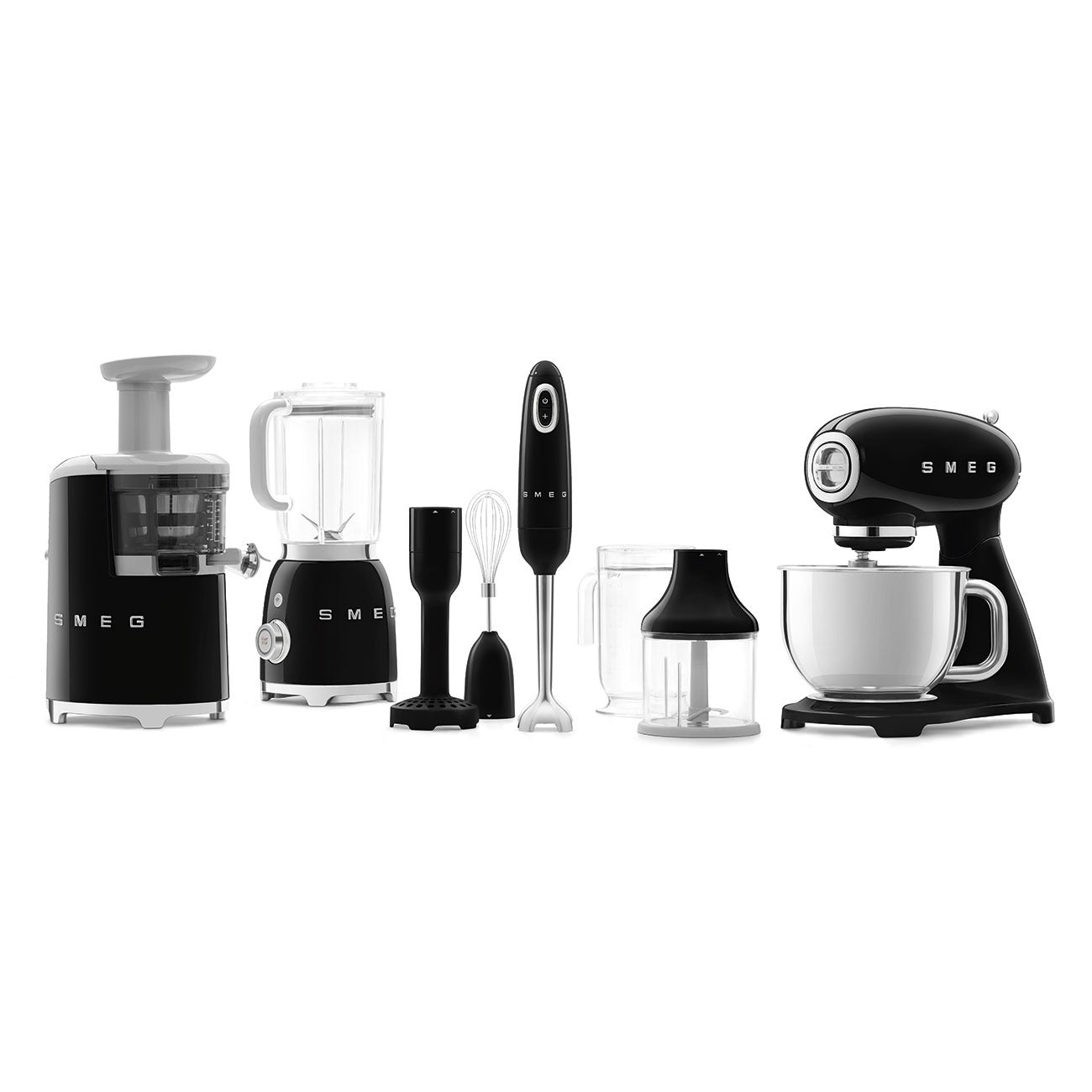 Máy trộn bột SMEG SMF03BLEU màu đen