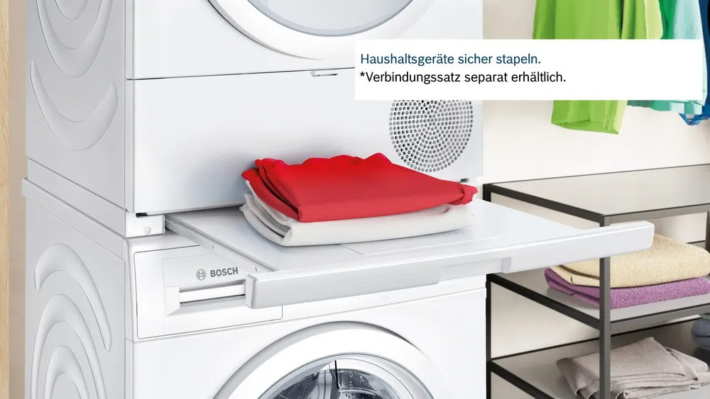 Máy sấy bơm nhiệt Bosch WQB246CX0 9kg Serie 8 màu xám bạc