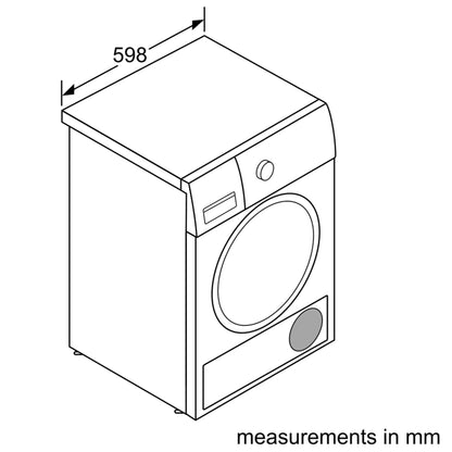 Máy sấy quần áo BOSCH WTW876H8SG|Serie 6