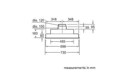 Máy hút mùi âm tủ BOSCH DHL755BL|Serie 4