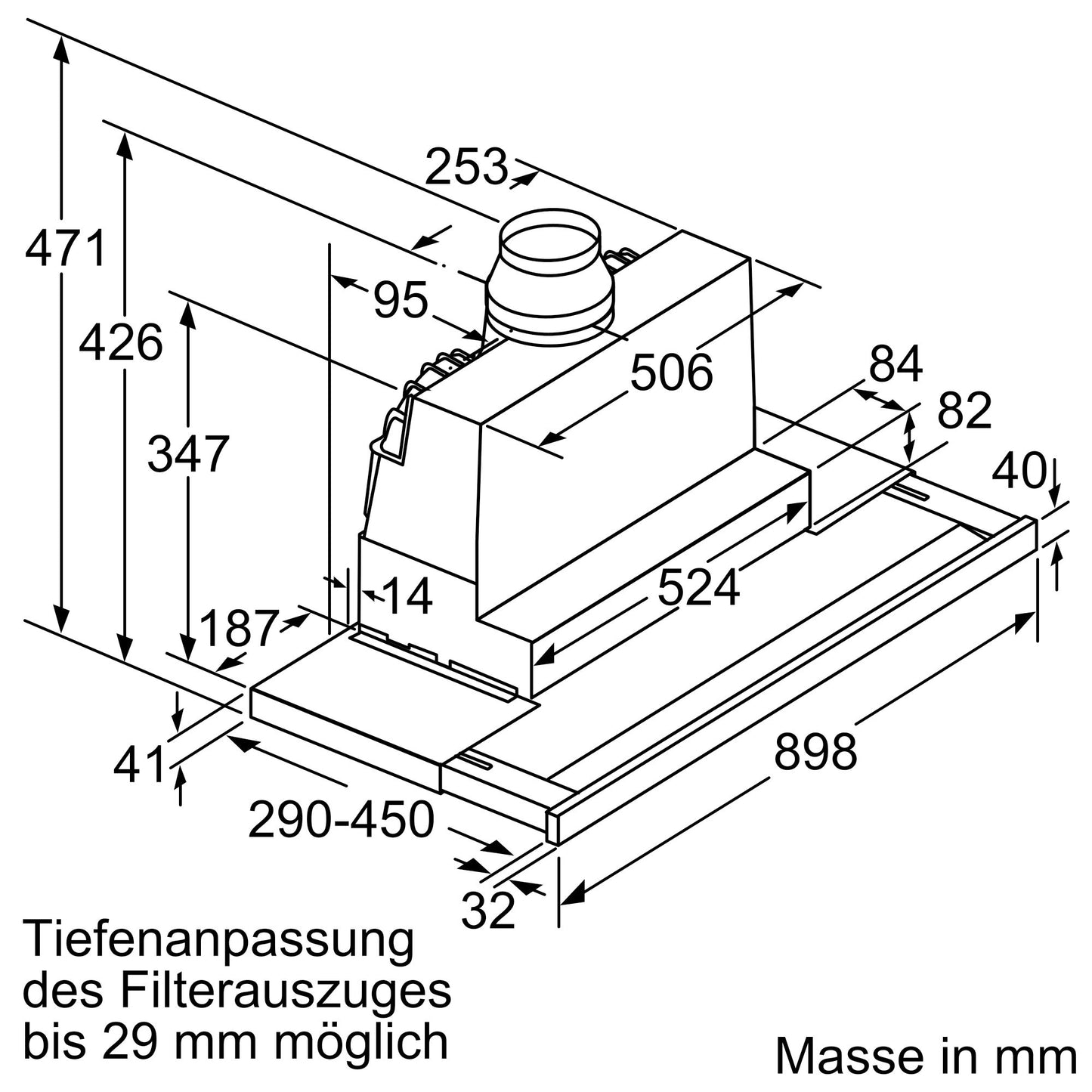 Máy hút mùi âm tủ Bosch DFS097K51 Serie 8 - khổ 90cm