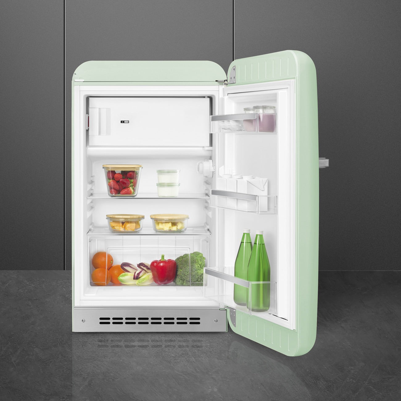 Tủ lạnh một cửa SMEG FAB10RPG6 cánh phải màu xanh lá cây nhạt