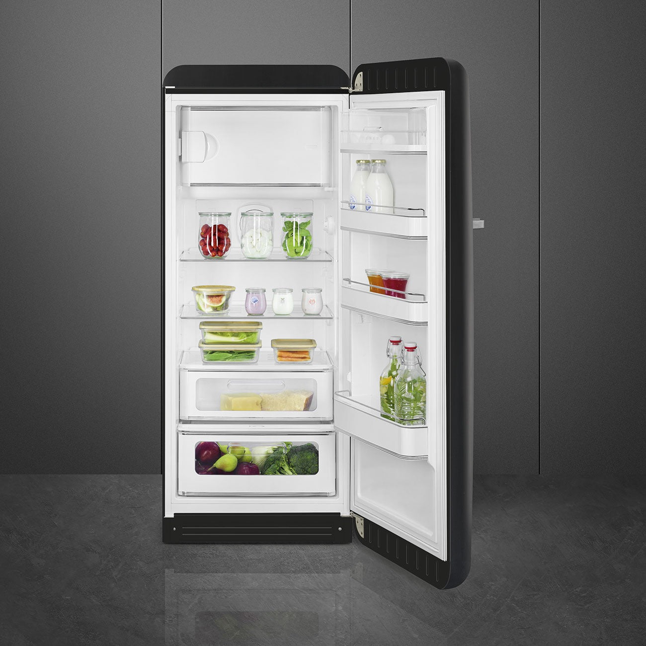 Tủ lạnh một cửa SMEG FAB28RDBB5 màu đặc biệt cánh phải