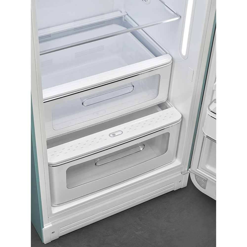 Tủ lạnh một cửa SMEG FAB28RDEG5 màu xanh ngọc lục bảo cánh phải