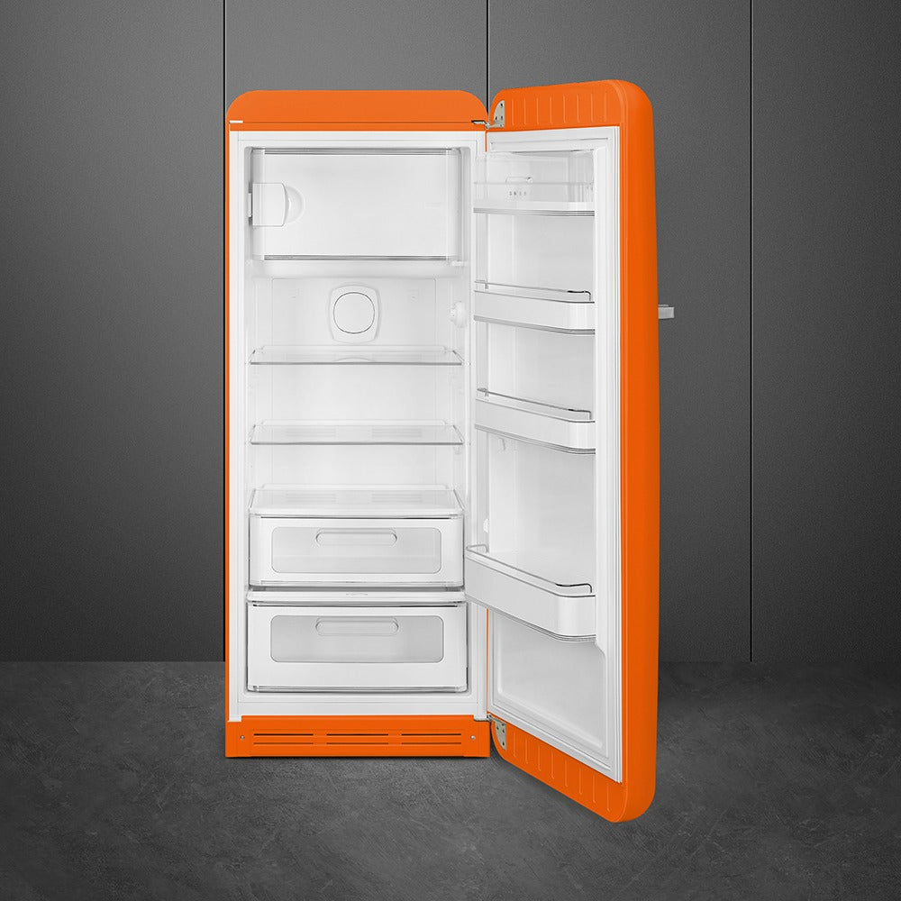 Tủ lạnh một cửa SMEG FAB28ROR5 màu cam cánh phải
