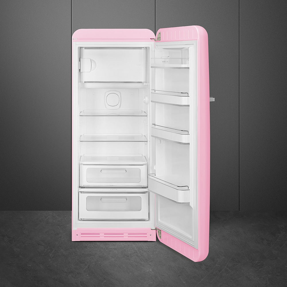 Tủ lạnh một cửa SMEG FAB28RPK5 màu hồng cánh phải