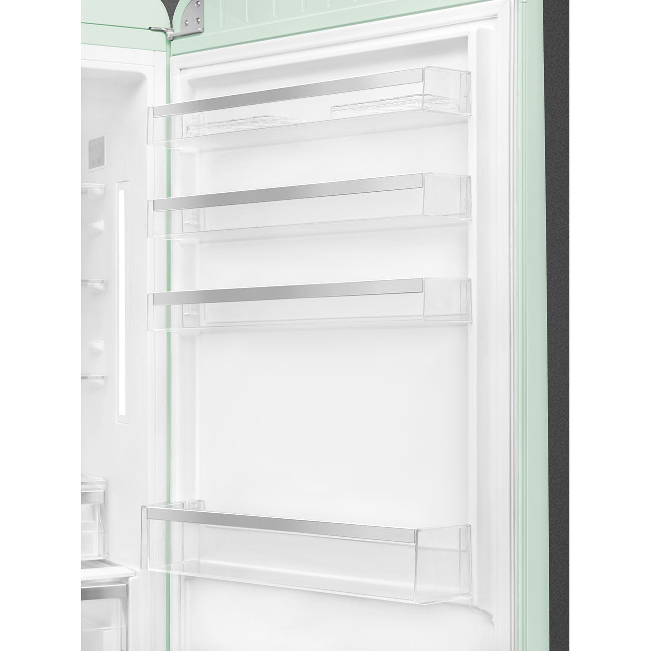 Tủ lạnh 2 ngăn đỉnh dưới SMEG FAB38RPG5 màu xanh pastel cánh phải