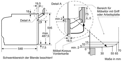 Lò nướng kèm hấp âm tủ Bosch HSG7361B1 Serie 8