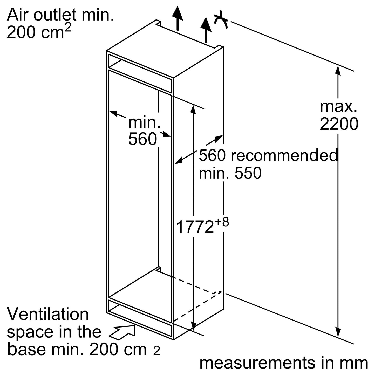 Tủ lạnh âm tủ BOSCH KIN86AFF0 |Serie 6