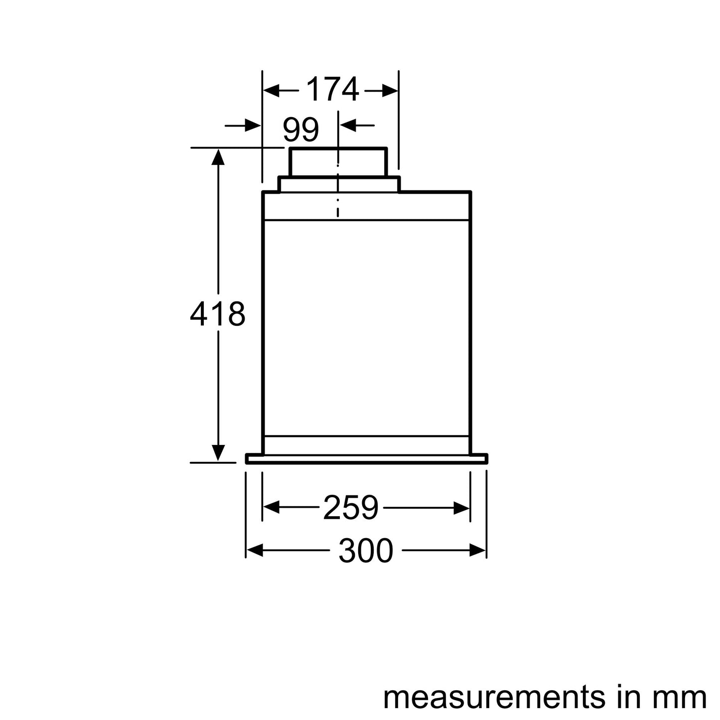 Máy hút mùi âm tủ Bosch DHL785C