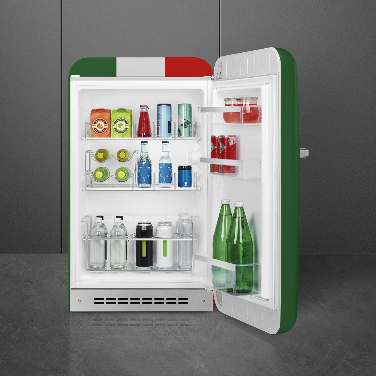 Tủ mát SMEG FAB10HRDIT5 màu cờ Italy cánh phải