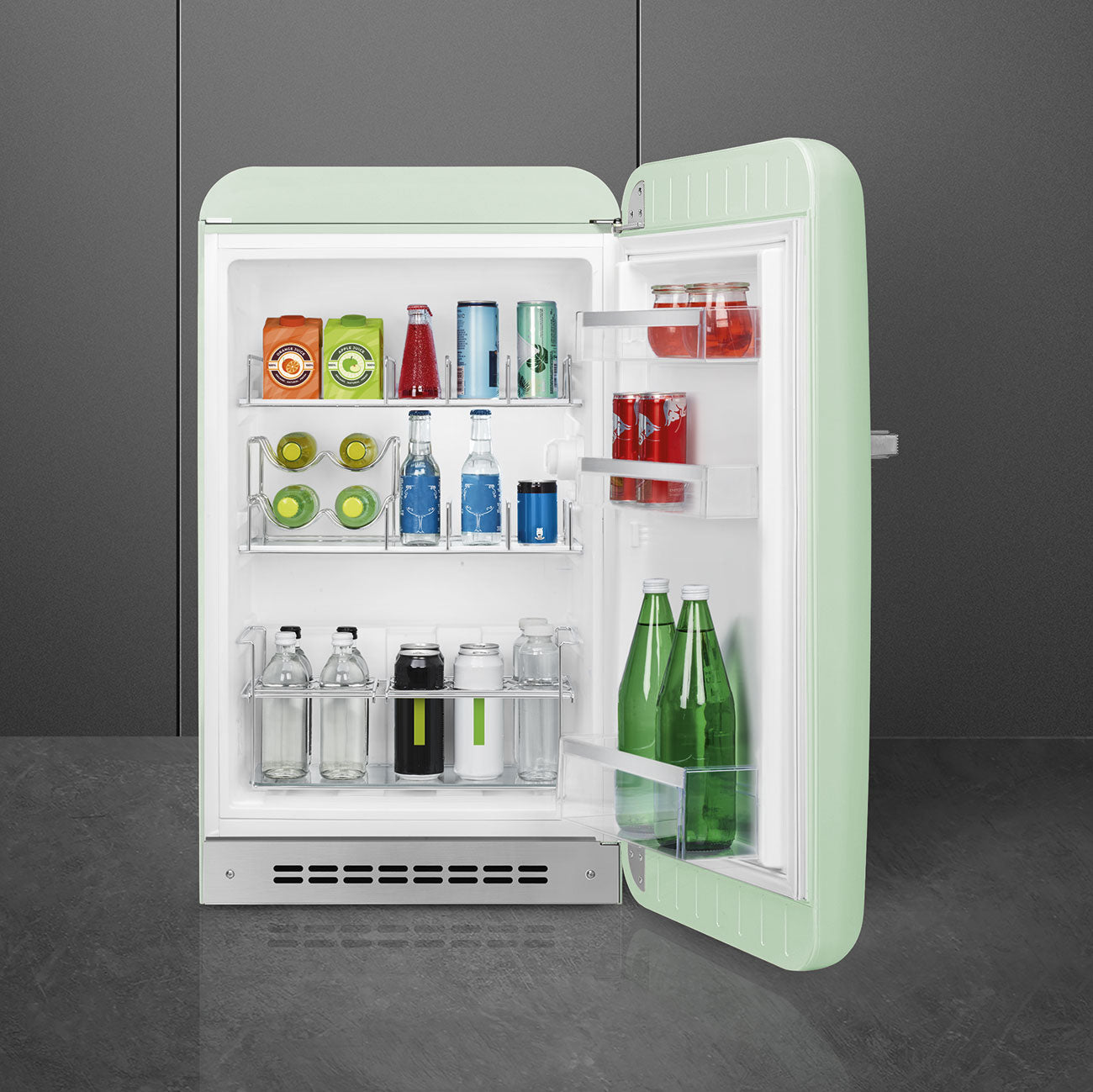 Tủ mát SMEG FAB10HRPG5 màu xanh lá cánh phải