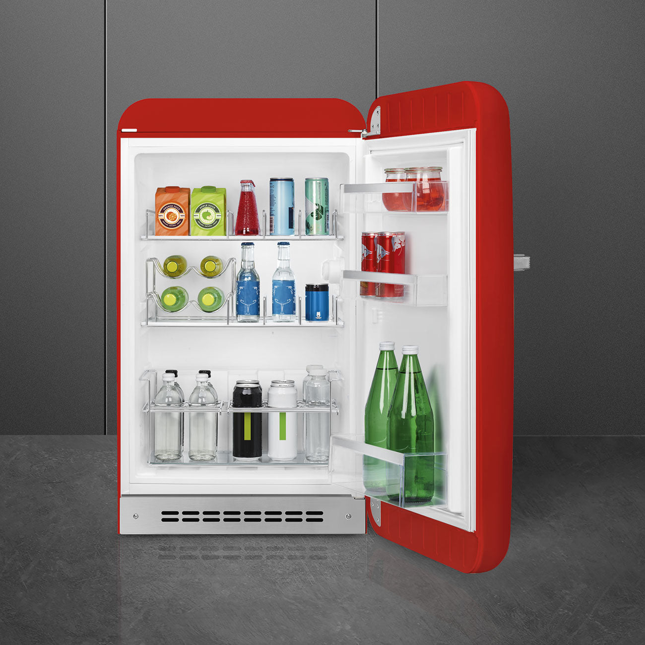 Tủ mát SMEG FAB10HRRD5 màu đỏ cánh phải