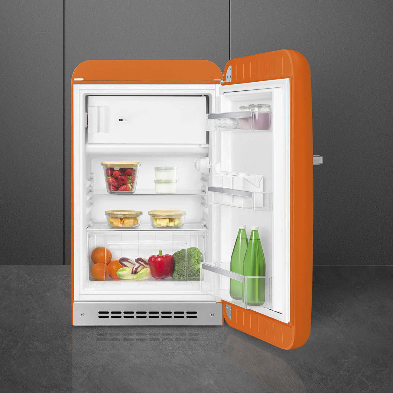 Tủ lạnh mini một cửa SMEG FAB10ROR5 màu cam cánh phải