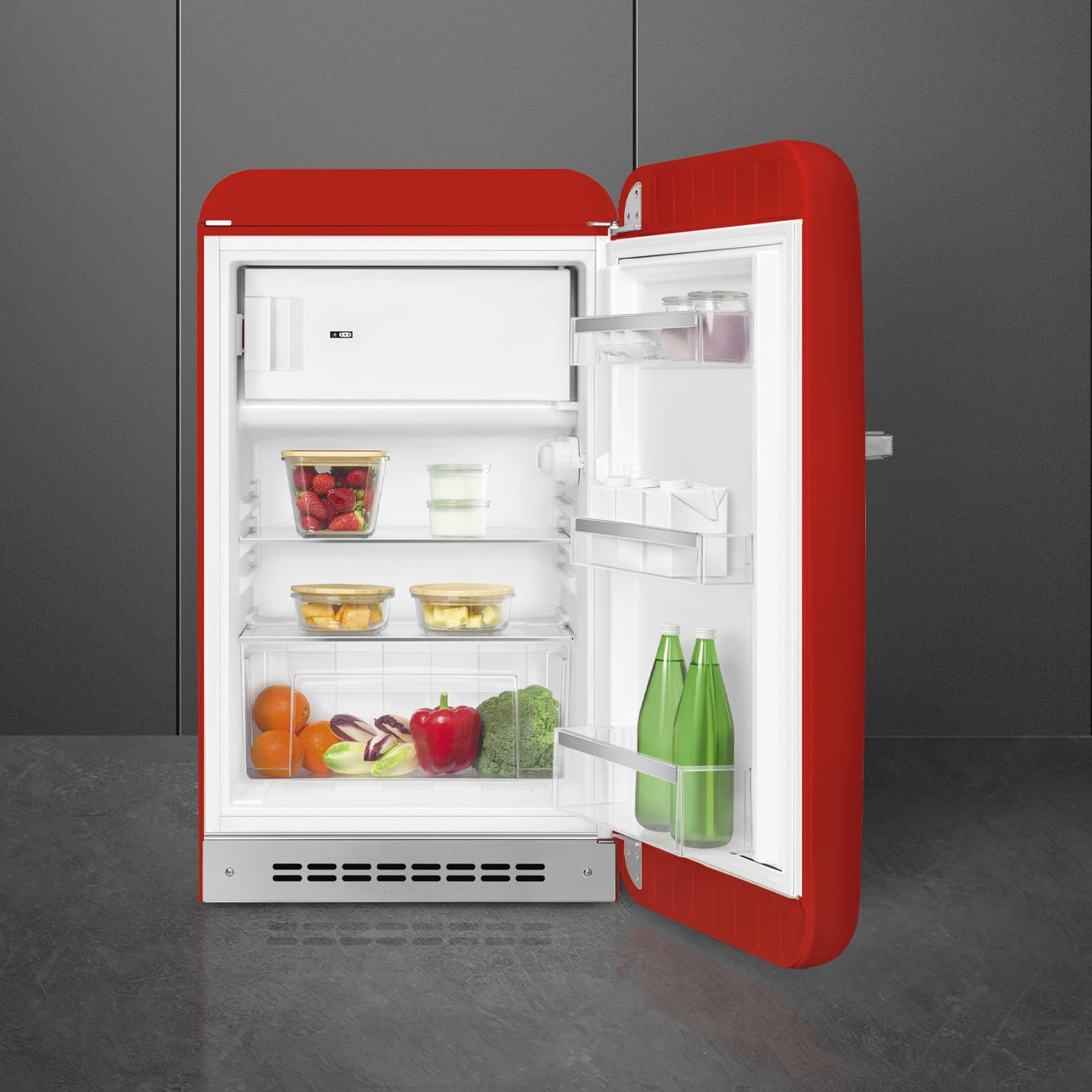 Tủ lạnh một cửa SMEG FAB10RRD6 màu đỏ cánh phải