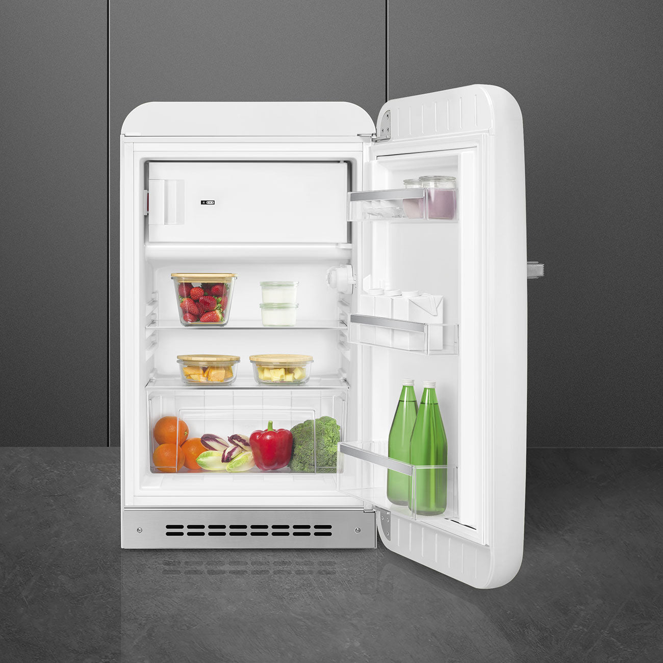 Tủ lạnh mini một cửa SMEG FAB10RWH5 màu trắng cánh phải