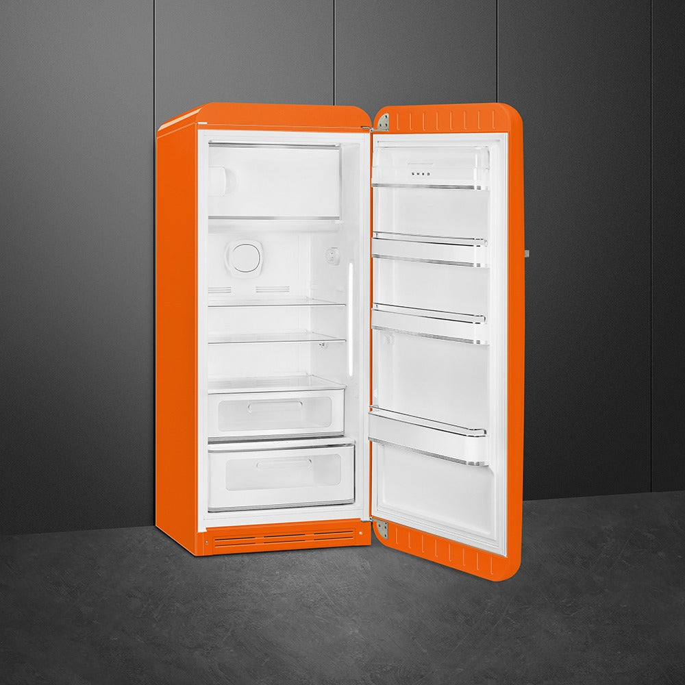 Tủ lạnh một cửa SMEG FAB28ROR5 màu cam cánh phải