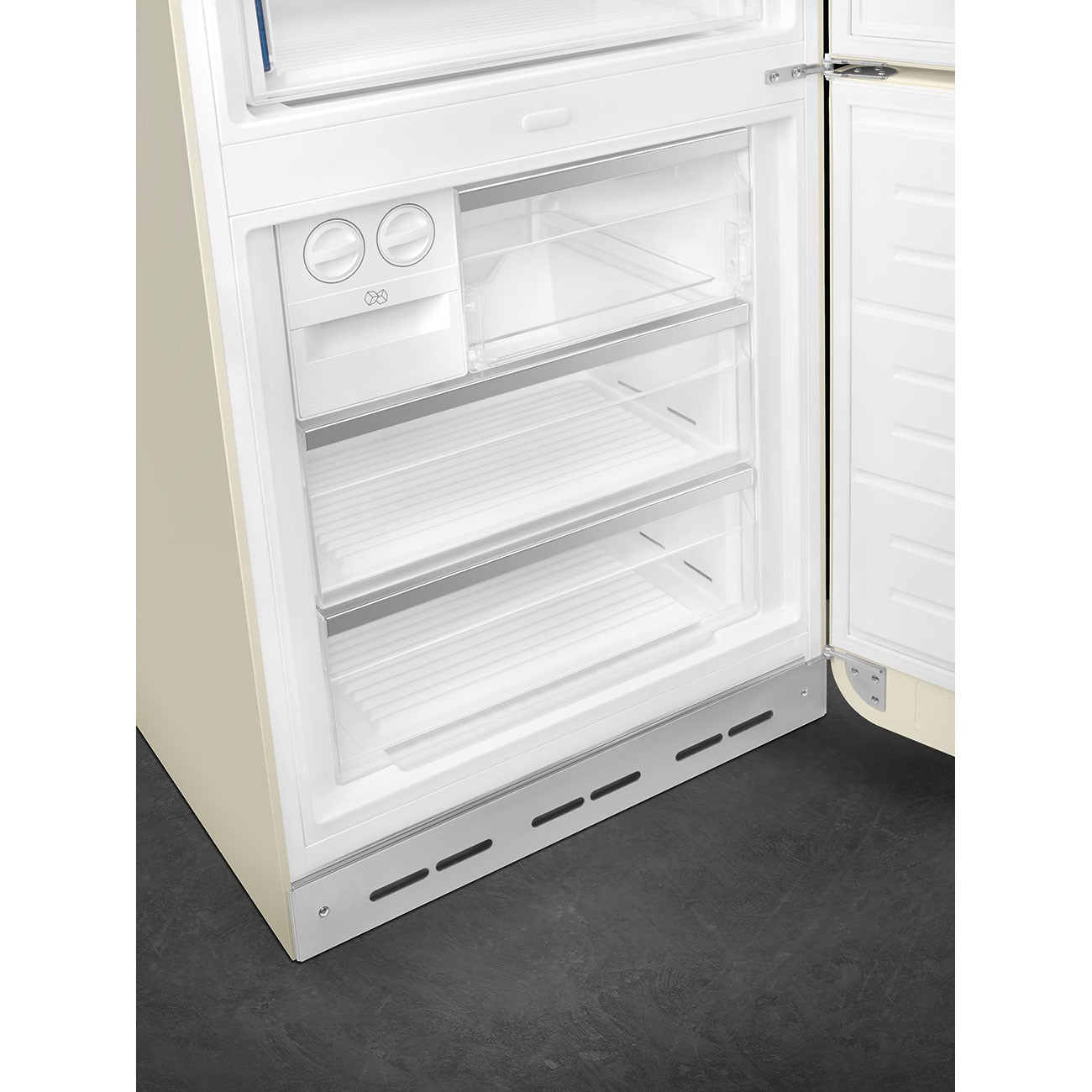 Tủ lạnh 2 ngăn đỉnh dưới SMEG FAB38RCR5 màu kem cánh phải