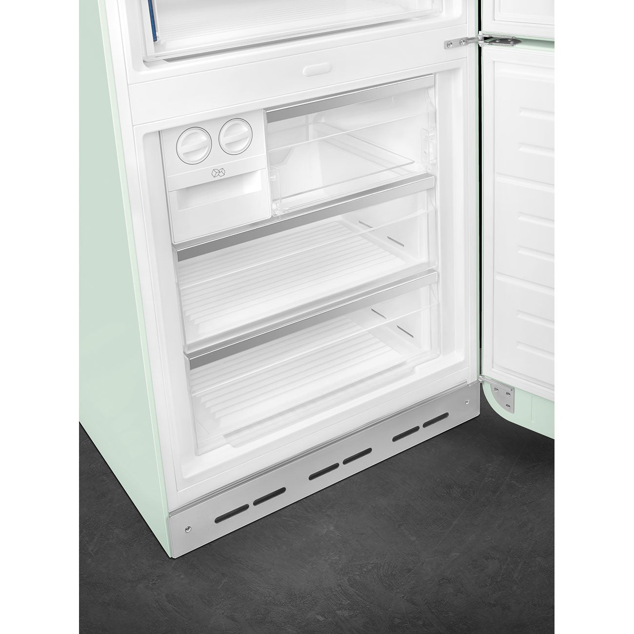 Tủ lạnh 2 ngăn đỉnh dưới SMEG FAB38RPG5 màu xanh pastel cánh phải