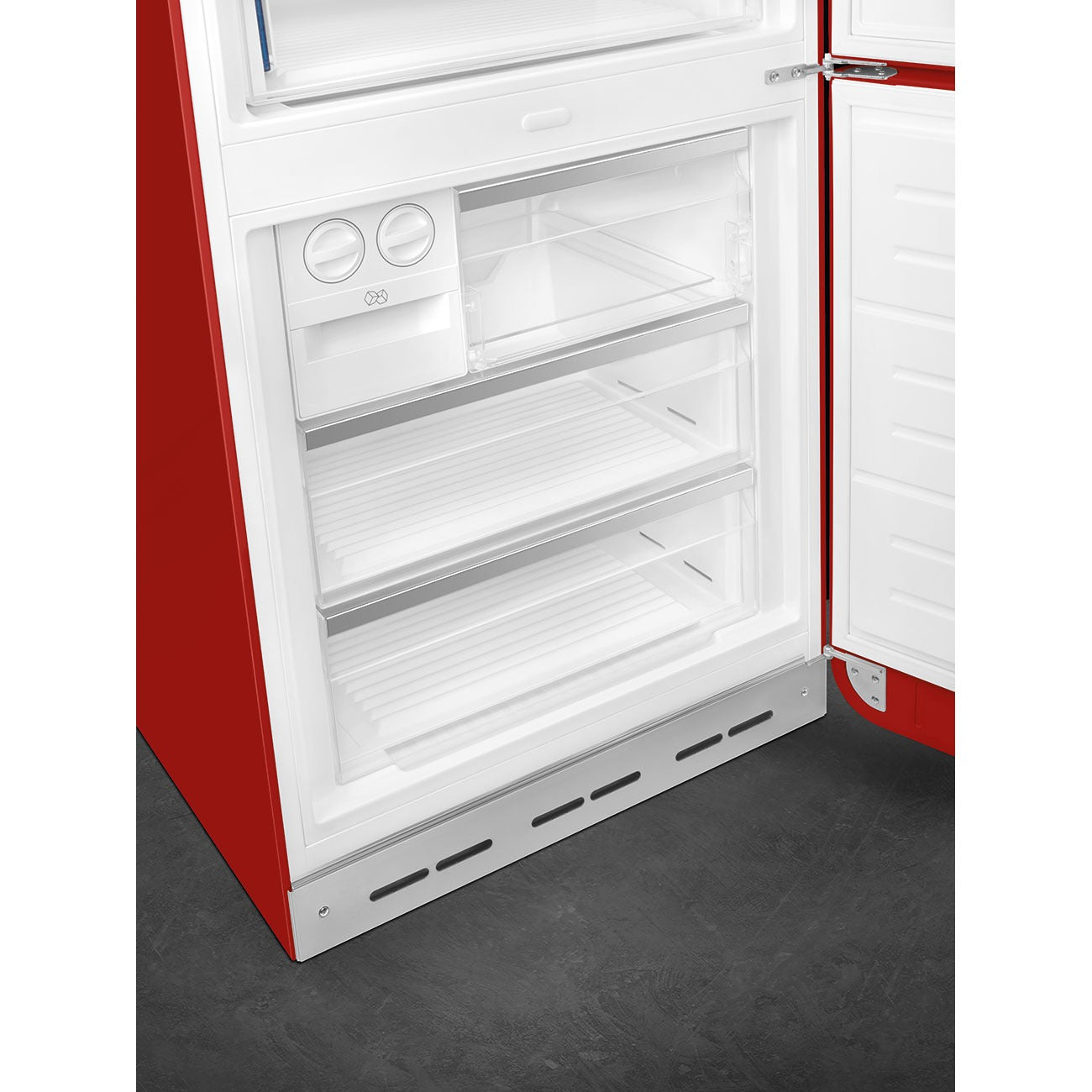 Tủ lạnh 2 ngăn đỉnh dưới SMEG FAB38RRD5 màu đỏ cánh phải