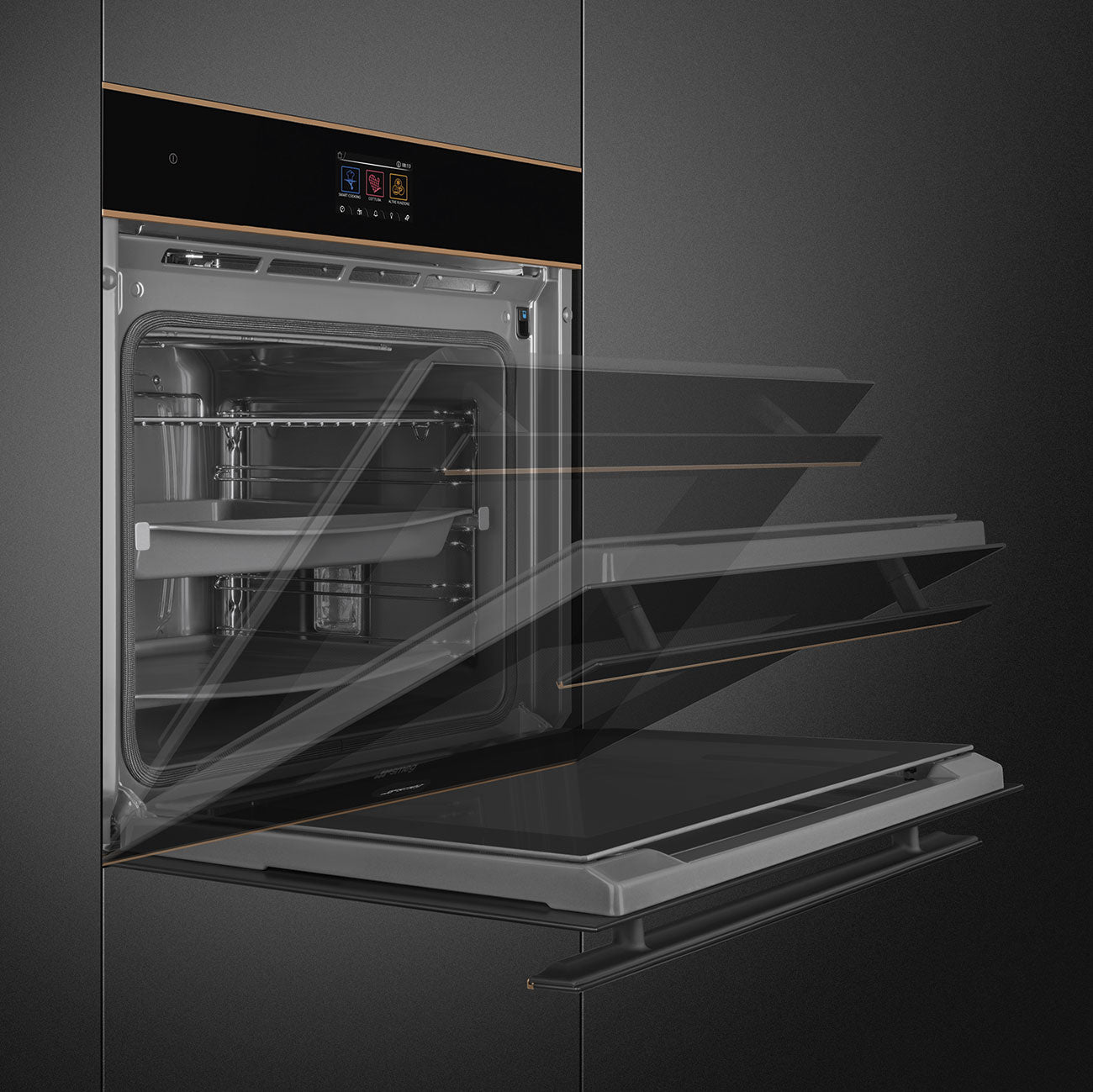 Lò nướng kết hợp hấp SMEG SOP6604S2PNR
