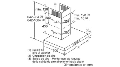 Máy hút mùi treo tường BOSCH DWB07W651|Serie 2