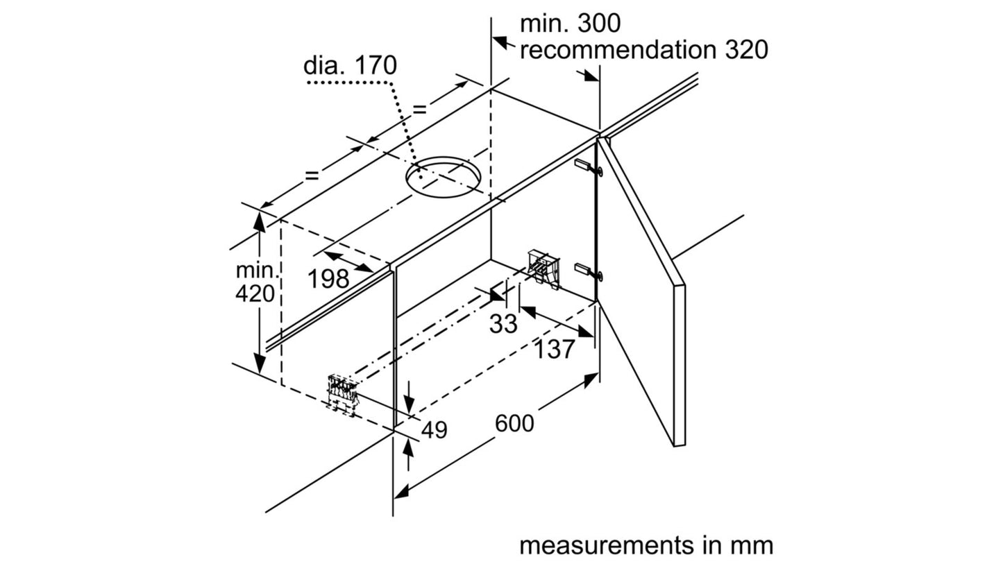 Máy hút mùi âm tủ BOSCH DFS067A50|Serie 4