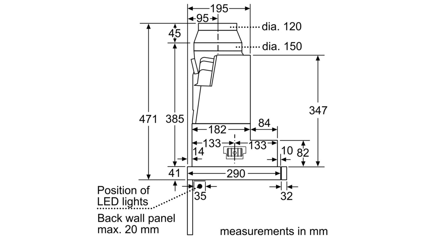 Máy hút mùi âm tủ BOSCH DFS067J50B Serie 8