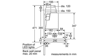 Máy hút mùi âm tủ BOSCH DFS067J50 Serie 8