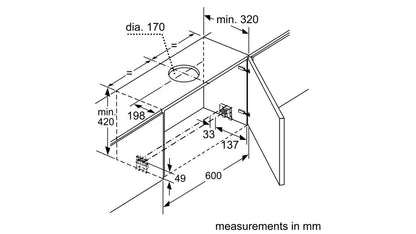 Máy hút mùi âm tủ BOSCH DFS067J50 Serie 8