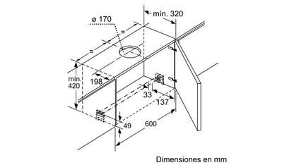 Máy hút mùi âm tủ BOSCH DFS067K50|Serie 8