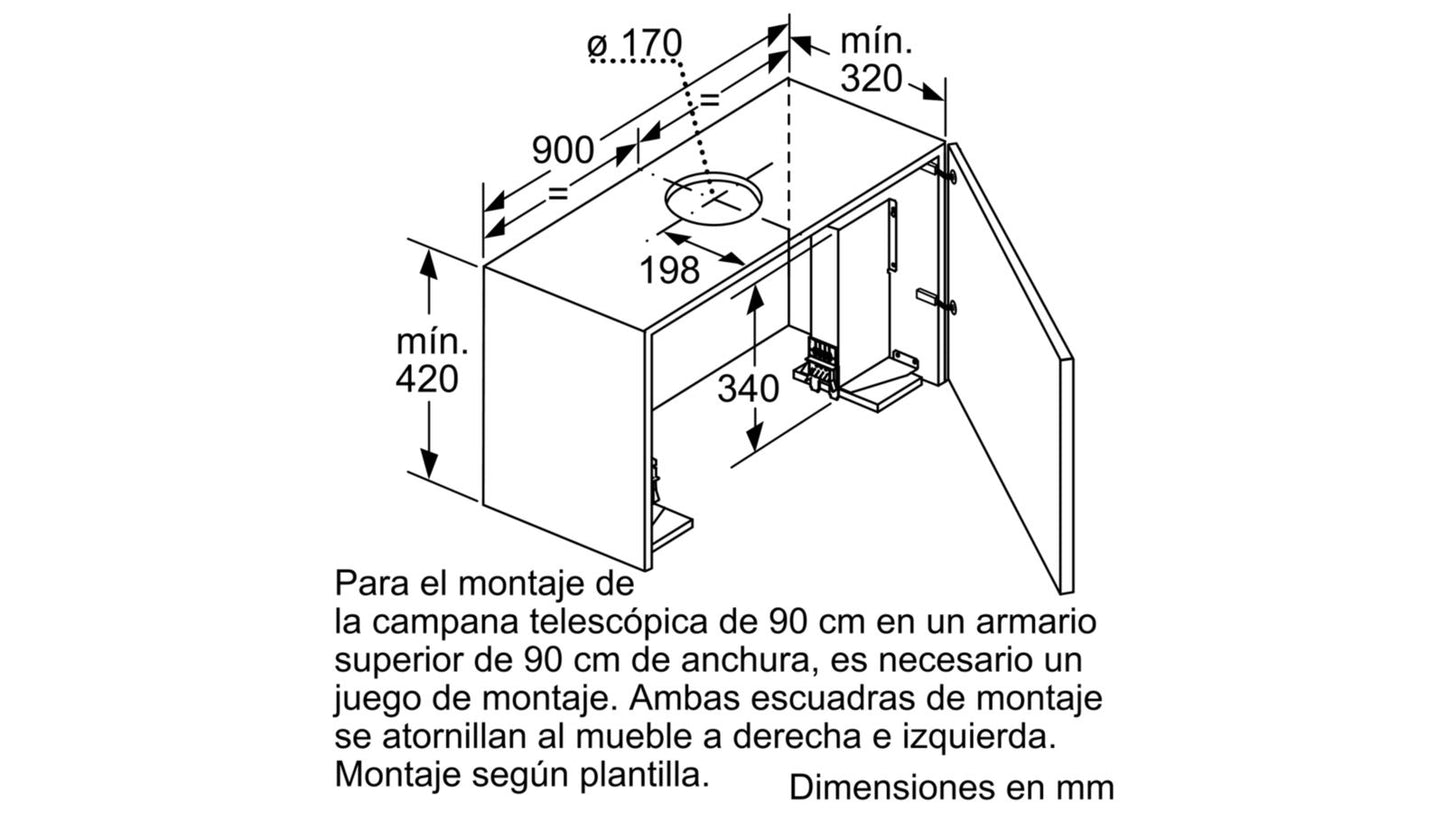 Máy hút mùi âm tủ Bosch DFS097K50 Serie 8