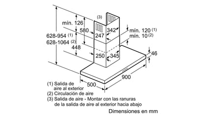 Máy hút mùi treo tường BOSCH DWB098J50|Serie 8