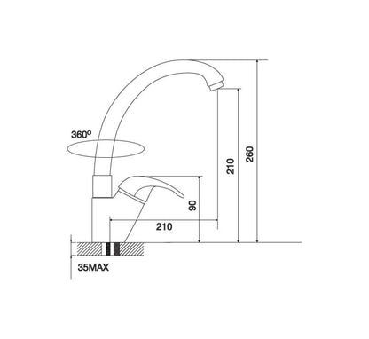 Vòi rửa bát MALLOCA K121