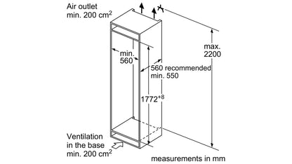 Tủ lạnh âm tủ BOSCH KIN86AF31K serie 6