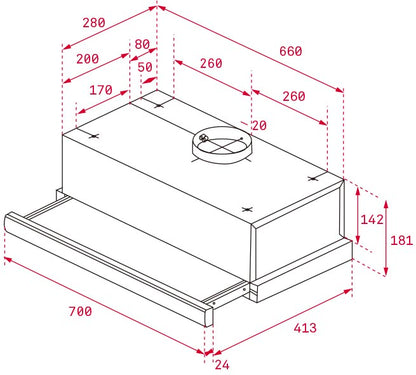 Máy hút mùi âm tủ TEKA TL 7420 S