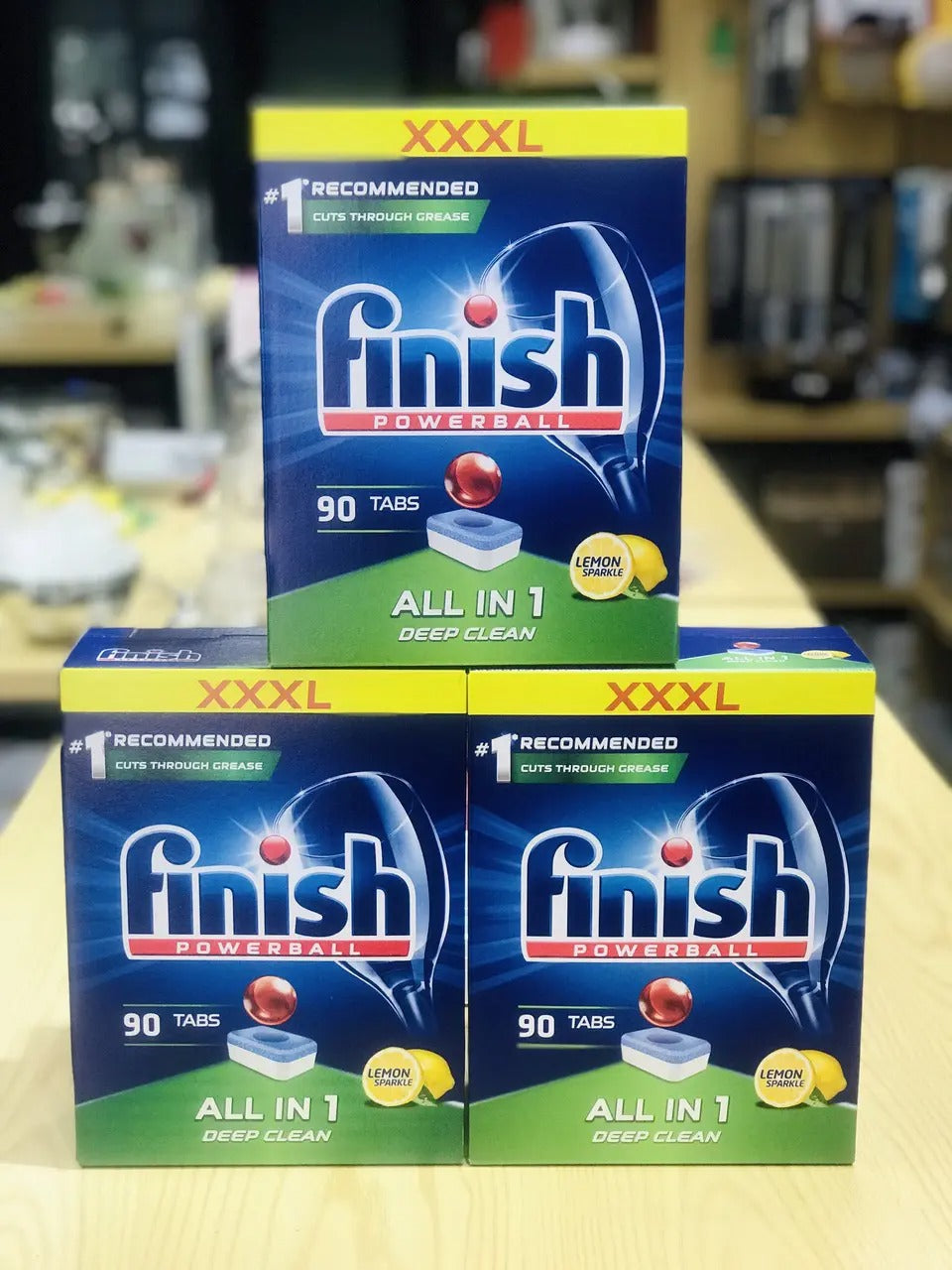 Viên rửa bát Finish All In 1 Deep Clean Lemon 90 viên
